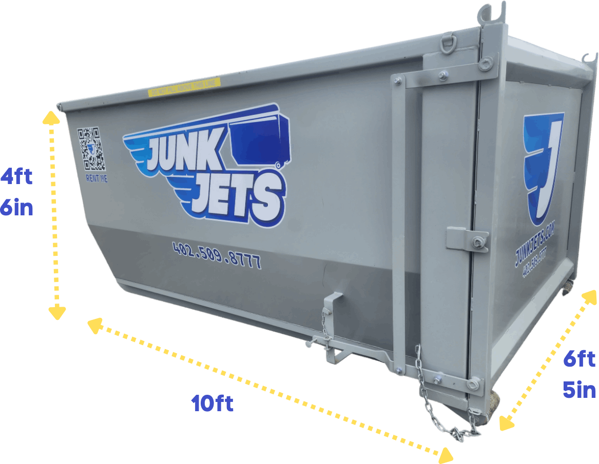 Local Dumpster Rentals Omaha and Papillion10 Ft dimensions
